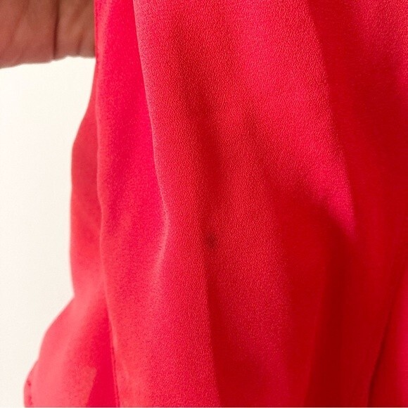 Rachel + Zoe Red wrap front blouse sz large‎ - Picture 6 of 6